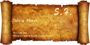 Séra Hont névjegykártya